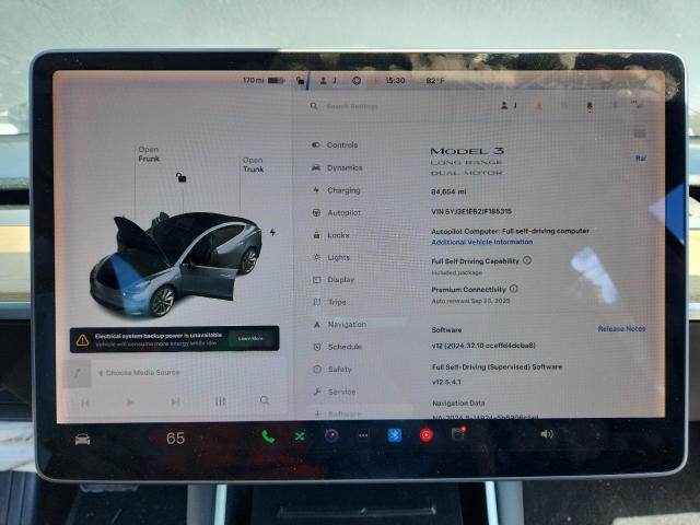 Photo 9 from auction – 2018 TESLA MODEL 3 with VIN 5YJ3E1EB2JF185315