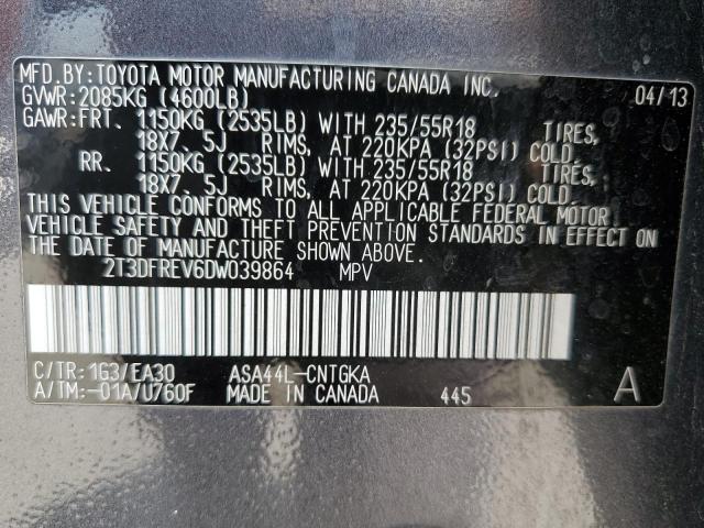 Photo 14 from auction – 2013 TOYOTA RAV4 LIMIT with VIN 2T3DFREV6DW039864