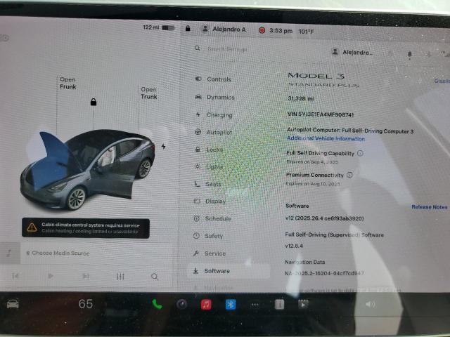Photo 9 from auction – 2021 TESLA MODEL 3 with VIN 5YJ3E1EA4MF908741