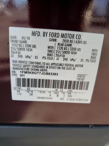 Photo 14 from auction – 2018 FORD EXPLORER S with VIN 1FM5K8GT7JGB83383