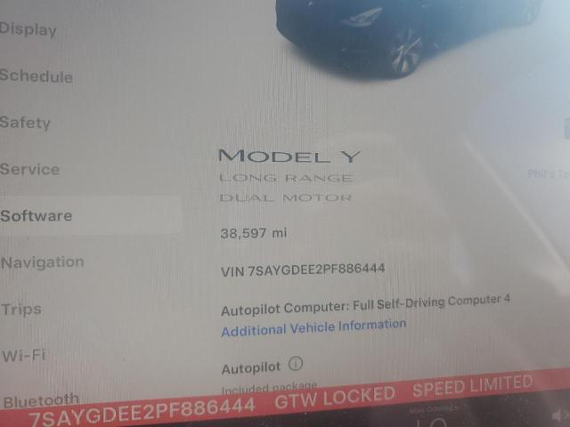 Photo 9 from auction – 2023 TESLA MODEL Y with VIN 7SAYGDEE2PF886444