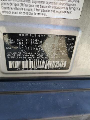 Photo 14 from auction – 2010 SUBARU OUTBACK 2.5I PREMIUM with VIN 4S4BRBGC1A3315329