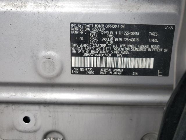 Photo 14 from auction – 2021 TOYOTA RAV4 PRIME with VIN JTMAB3FV6MD067400