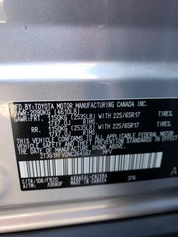 Photo 14 from auction – 2022 TOYOTA RAV4 LE with VIN 2T3G1RFV0NC264567