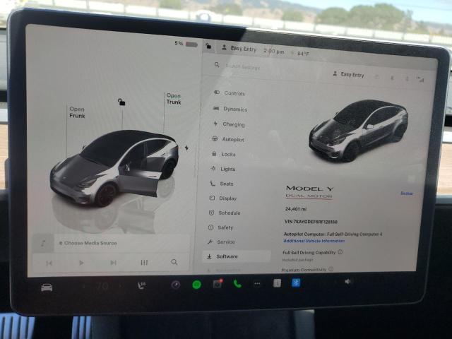 Photo 9 from auction – 2024 TESLA MODEL Y with VIN 7SAYGDEF5RF128156