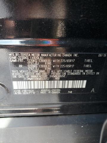 Photo 14 from auction – 2019 TOYOTA RAV4 LE with VIN 2T3MWRFV9KW033052
