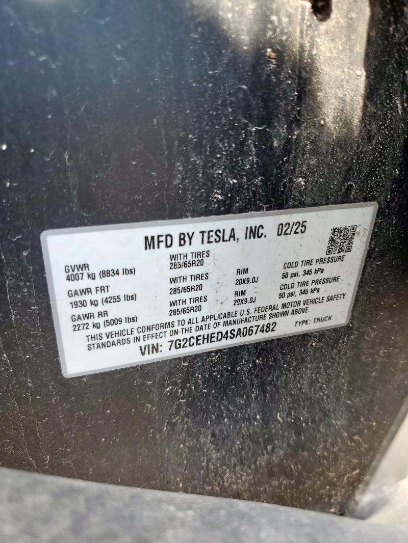 Photo 14 from auction – 2025 TESLA CYBERTRUCK with VIN 7G2CEHED4SA067482