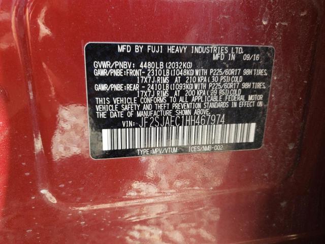 Photo 14 from auction – 2017 SUBARU FORESTER 2 with VIN JF2SJAEC1HH467974
