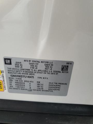 Photo 14 from auction – 2015 CHEVROLET TRAVERSE L with VIN 1GNKVHKD7FJ149475