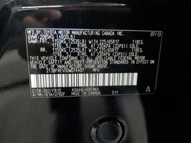 Photo 14 from auction – 2013 TOYOTA RAV4 LE with VIN 2T3BFREV0DW074407