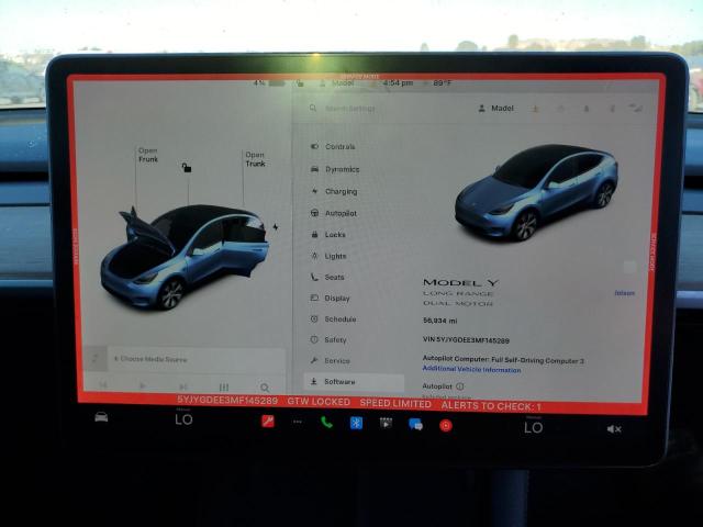 Photo 9 from auction – 2021 TESLA MODEL Y with VIN 5YJYGDEE3MF145289