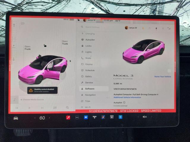 Photo 9 from auction – 2025 TESLA MODEL 3 with VIN 5YJ3E1EA7SF979879