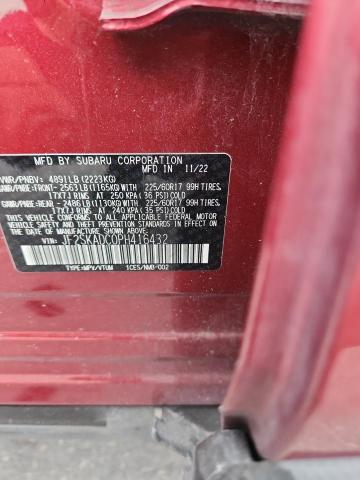 Photo 14 from auction – 2023 SUBARU FORESTER P with VIN JF2SKADC0PH416432