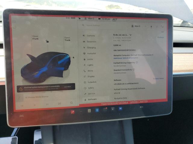Photo 9 from auction – 2024 TESLA MODEL Y with VIN 7SAYGDEE0RF203854