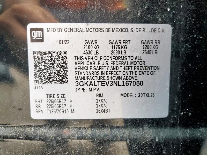 Photo 14 from auction – 2022 GMC TERRAIN SLE with VIN 3GKALTEV3NL167050