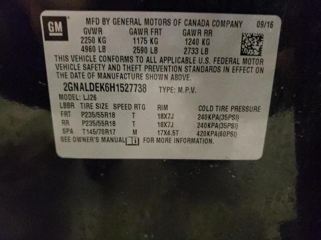 Photo 14 from auction – 2017 CHEVROLET EQUINOX PR with VIN 2GNALDEK6H1527738