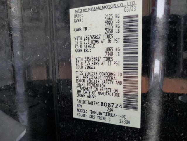 Photo 14 from auction – 2023 NISSAN ROGUE S with VIN 5N1BT3AB7PC808724