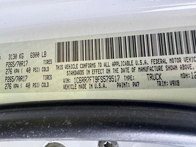 Photo 10 from auction – 2015 RAM 1500 ST with VIN 1C6RR7FT9FS579517