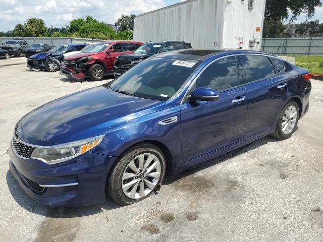 KIA OPTIMA EX 2018 with VIN 5XXGU4L38JG233236 - Photo from auction