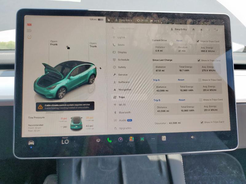 Photo 9 from auction – 2023 TESLA MODEL Y with VIN 7SAYGDEE6PA091667