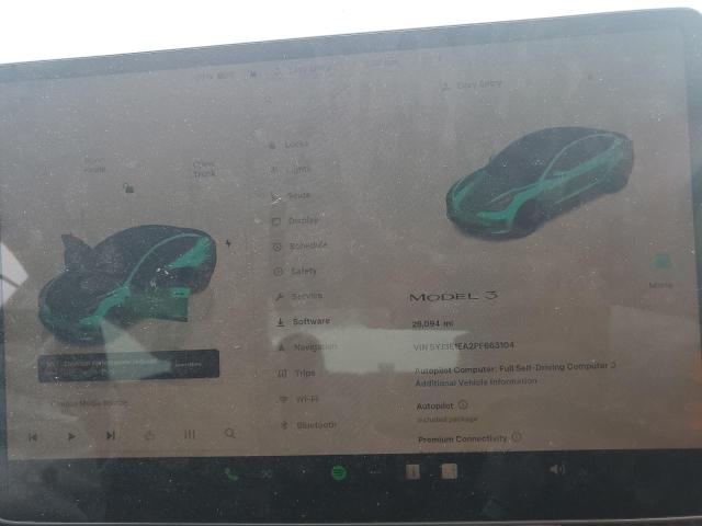 Photo 9 from auction – 2023 TESLA MODEL 3 with VIN 5YJ3E1EA2PF663104