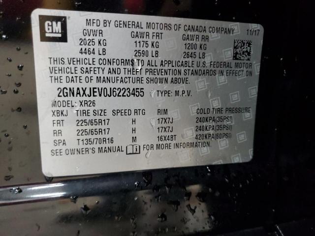 Photo 14 from auction – 2018 CHEVROLET EQUINOX LT with VIN 2GNAXJEV0J6223455