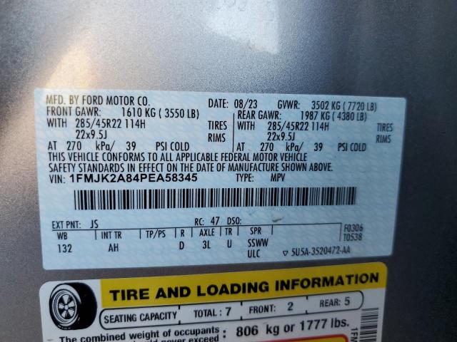 Photo 14 from auction – 2023 FORD EXPEDITION with VIN 1FMJK2A84PEA58345