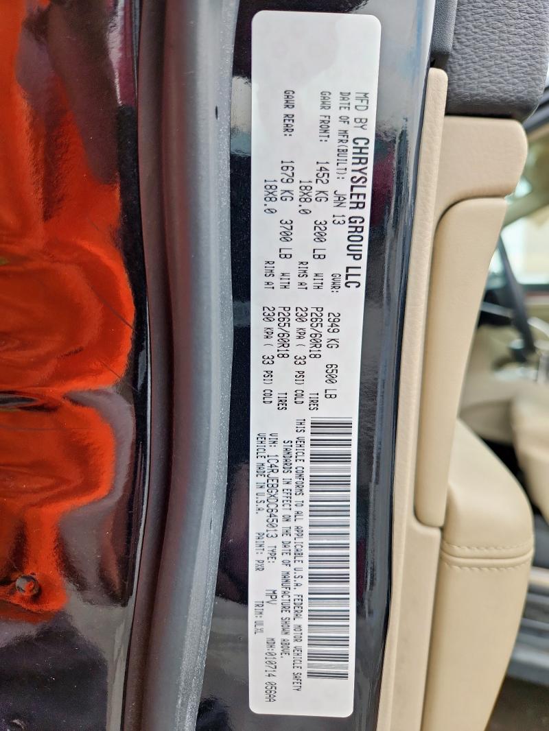 Photo 14 from auction – 2013 JEEP GRAND CHER with VIN 1C4RJEBGXDC645013