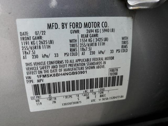 Photo 14 from auction – 2022 FORD EXPLORER with VIN 1FMSK8BH4NGB93901