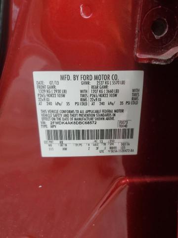 Photo 14 from auction – 2013 FORD EDGE SPORT with VIN 2FMDK4AK8DBC68572