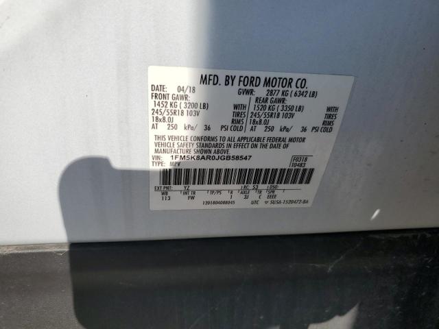 Photo 14 from auction – 2018 FORD EXPLORER P with VIN 1FM5K8AR0JGB58547