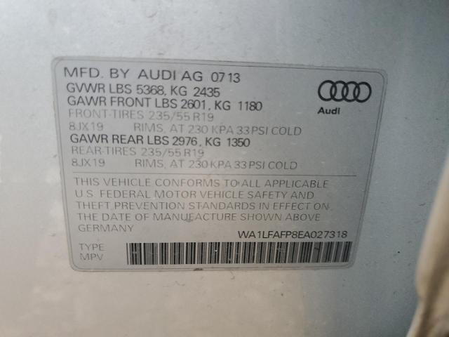 Photo 14 from auction – 2014 AUDI Q5 PREMIUM with VIN WA1LFAFP8EA027318