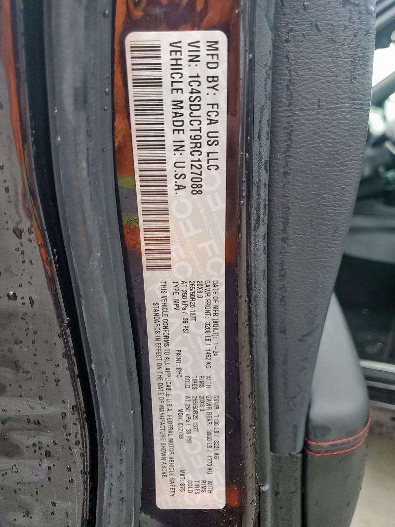 Photo 14 from auction – 2024 DODGE DURANGO R/ with VIN 1C4SDJCT9RC127088