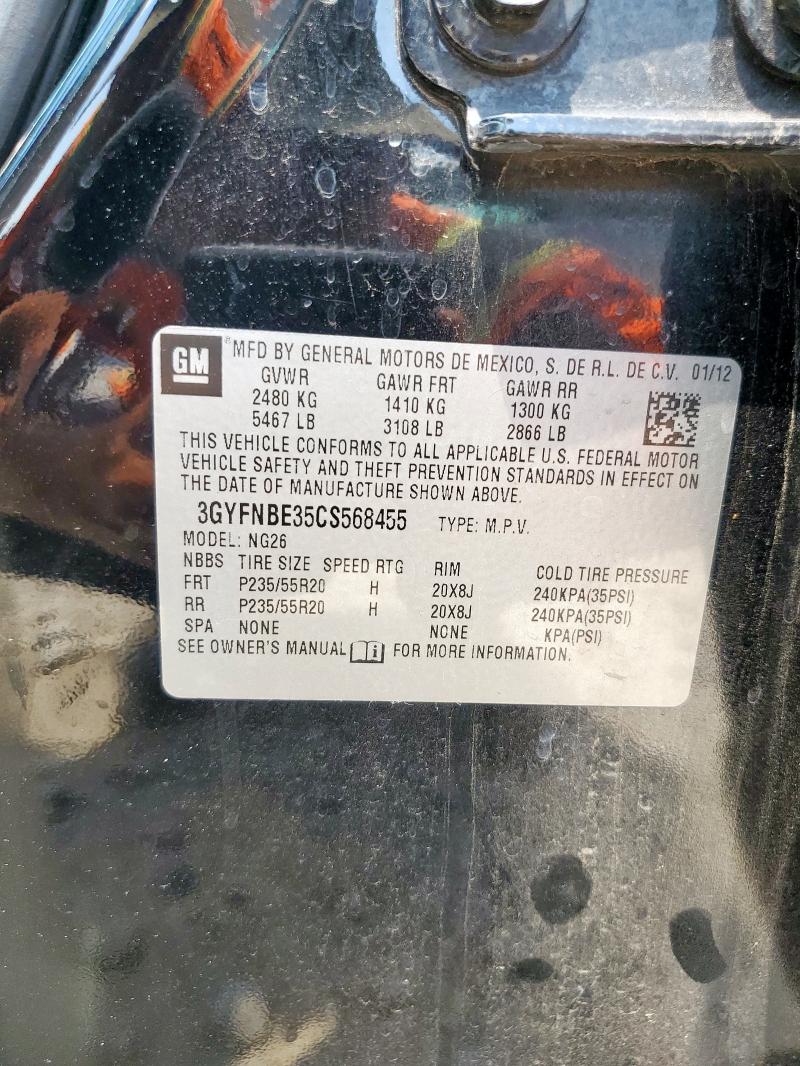 Photo 14 from auction – 2012 CADILLAC SRX PERFOR with VIN 3GYFNBE35CS568455