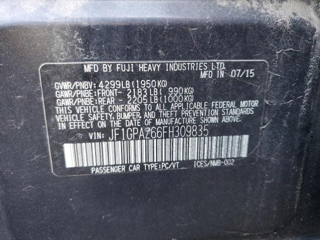 Photo 14 from auction – 2015 SUBARU IMPREZA SP with VIN JF1GPAZ66FH309835