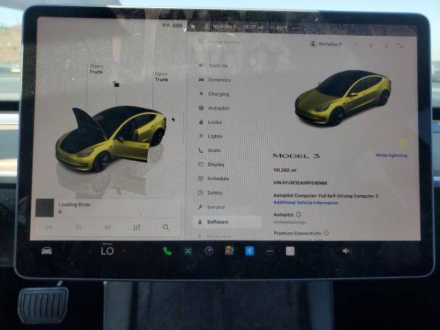Photo 9 from auction – 2023 TESLA MODEL 3 with VIN 5YJ3E1EA5PF516968