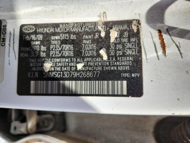 Photo 14 from auction – 2009 HYUNDAI SANTA FE G with VIN 5NMSG13D79H268677
