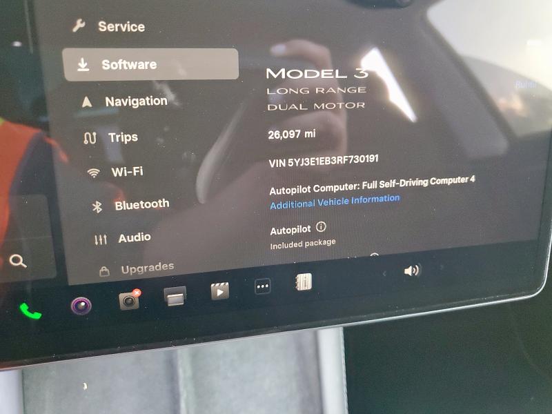 Photo 9 from auction – 2024 TESLA MODEL 3 with VIN 5YJ3E1EB3RF730191