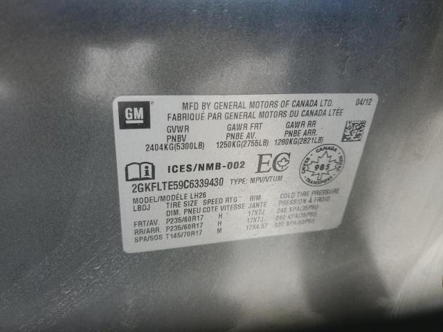 Photo 14 from auction – 2012 GMC TERRAIN SL with VIN 2GKFLTE59C6339430