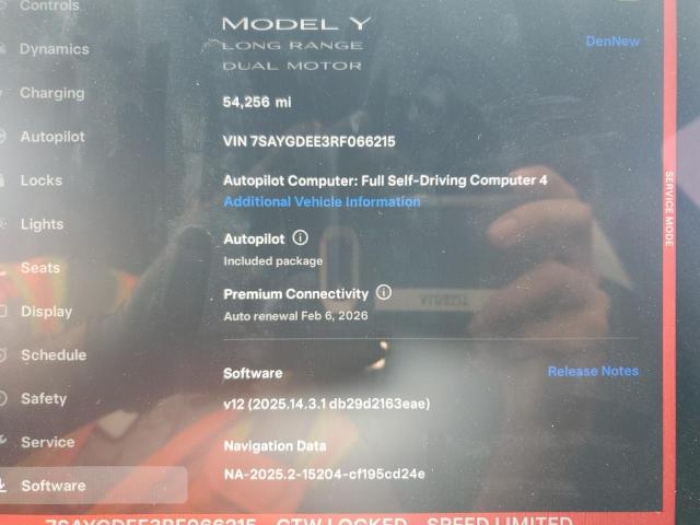 Photo 9 from auction – 2024 TESLA MODEL Y with VIN 7SAYGDEE3RF066215