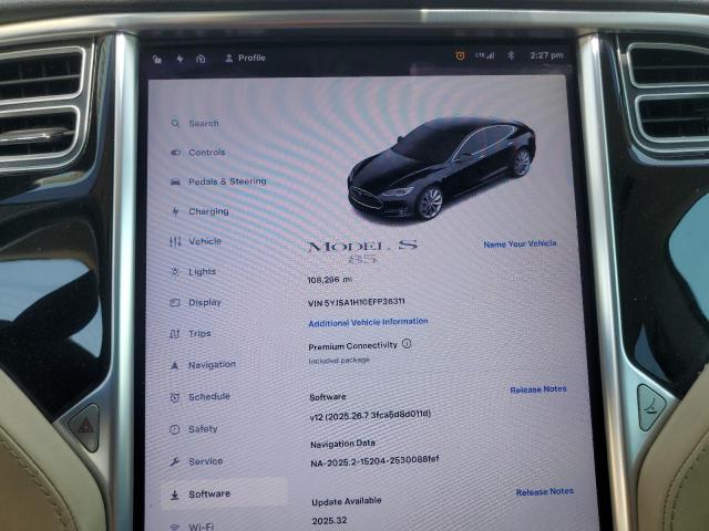 Photo 9 from auction – 2014 TESLA MODEL S with VIN 5YJSA1H10EFP36311
