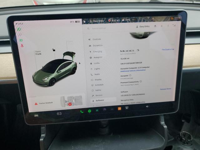 Photo 9 from auction – 2019 TESLA MODEL 3 with VIN 5YJ3E1EA2KF396328
