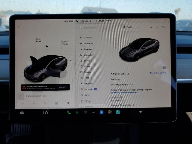 Photo 9 from auction – 2023 TESLA MODEL 3 with VIN 5YJ3E1EA8PF651555