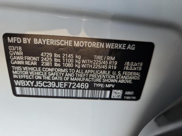 Photo 14 from auction – 2018 BMW X2 XDRIVE2 with VIN WBXYJ5C39JEF72469