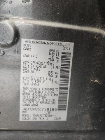 Photo 14 from auction – 2016 NISSAN ROGUE with VIN 5N1AT2MT2GC738186