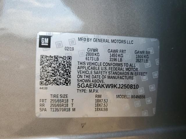 Photo 14 from auction – 2019 BUICK ENCLAVE with VIN 5GAERAKW9KJ250810