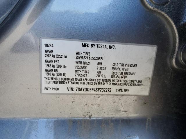 Photo 14 from auction – 2025 TESLA MODEL Y with VIN 7SAYGDEF4SF232272