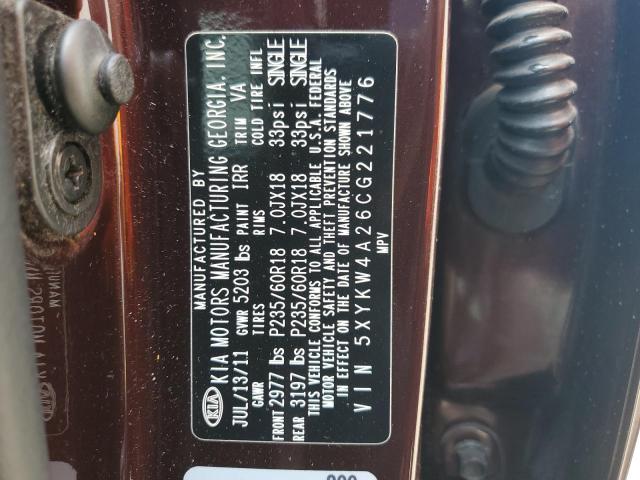 Photo 14 from auction – 2012 KIA SORENTO SX with VIN 5XYKW4A26CG221776
