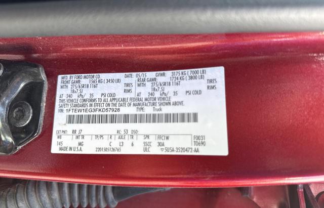Photo 10 from auction – 2015 FORD F150 SUPER with VIN 1FTEW1EG3FKD57928