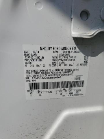 Photo 14 from auction – 2014 FORD EDGE SEL with VIN 2FMDK3JC5EBB36566